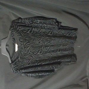 TanJay Black Zebra Print Blouse